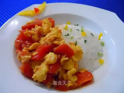 Tomato eggs and rice