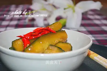 Cucumbers with sugar acetate