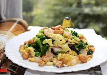 Shrimp spinach