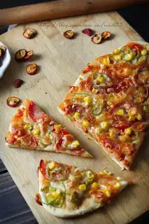 pancake ham pizza