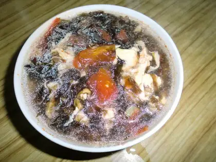 Cherokee tomato eggnut soup