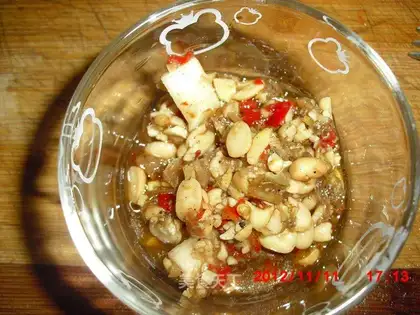 Homemade bean petals