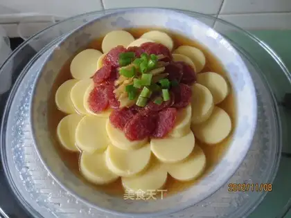 Tofu steamed sausage