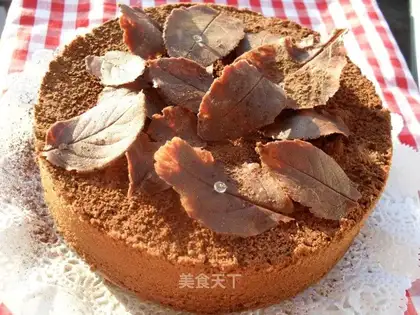 Chocolate leaves cake