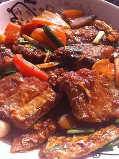 Red-fried fish
