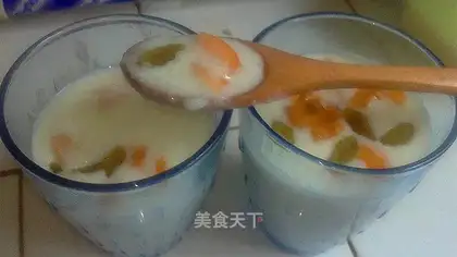 The leftover rice pudding