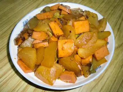 Lunch ham and radish