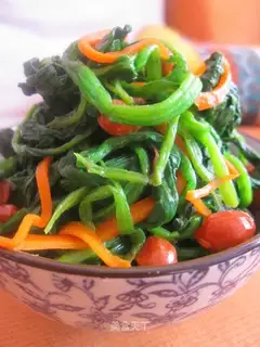 Old vinegar spinach peanut rice
