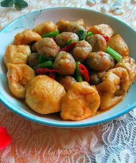 Tofu fried fishballs