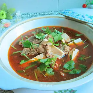 Spicy tofu duck soup
