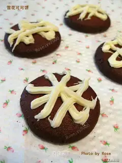 Snowflake cocoa cake