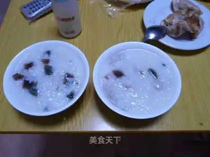 congee with pork and century