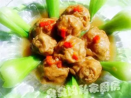 Oil gluten stuffed meat