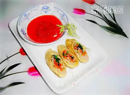 Three-thread egg roll