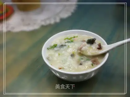 congee with pork and century