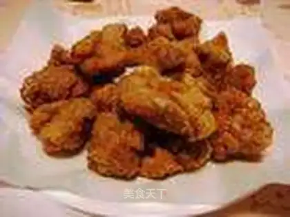 Delicious spicy fried chicken nuggets