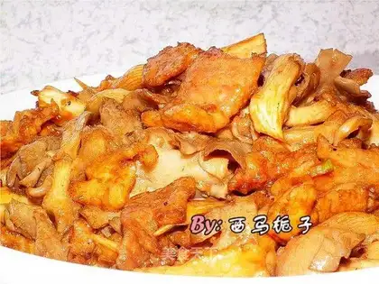 Fresh mushroom slices