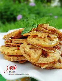 Cold lotus root slices