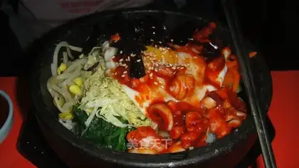 Korean octopus bibimbap