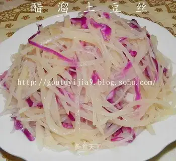 Vinegar shredded potatoes