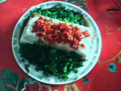Chopping pepper tofu