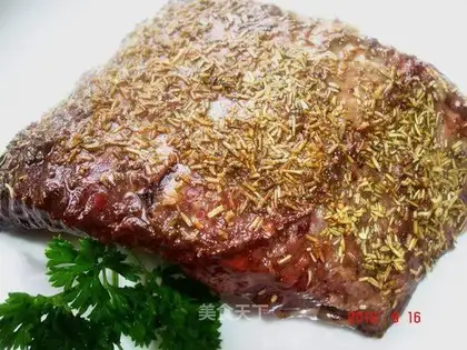 Roasted mutton belly with rosemary