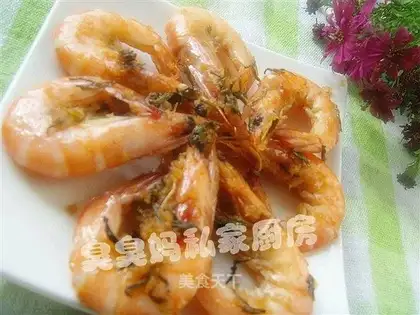 tea-scented shrimp