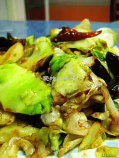 shredded cabbage