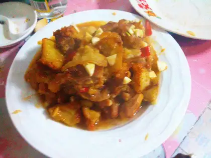 A goat roast eggplant