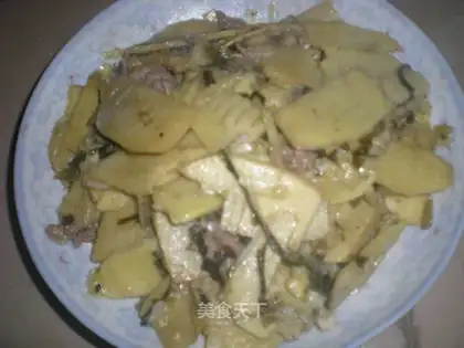 Sour food and fried meat