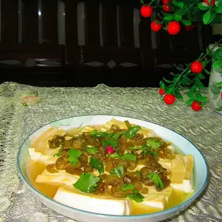 Sour pepper tofu