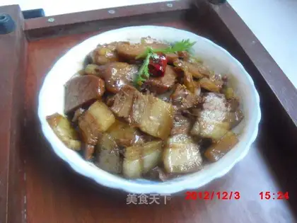 It's a red-burned meat slice