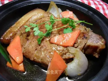 Black pepper pork chops