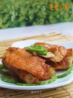 Garlic black pepper salmon chops