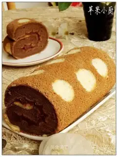 Pour some cocoa rolls