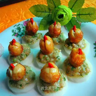 Fresh radish meatball eggs