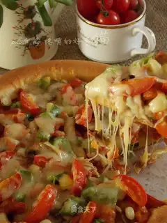 New Orleans barbecue pizza