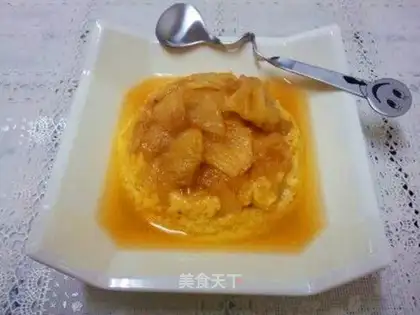 Caramel pineapple steamed eggs