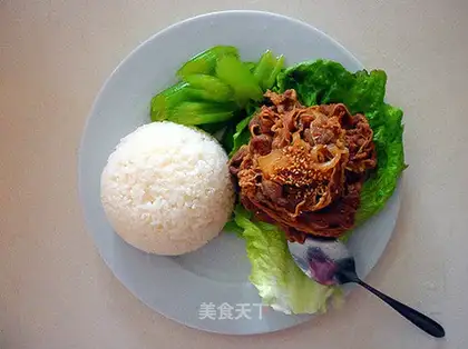 Korean-style fat cow rice
