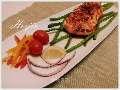 Fried salmon