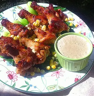 Fry wings with butter sauce