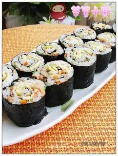 Fried rice sushi roll