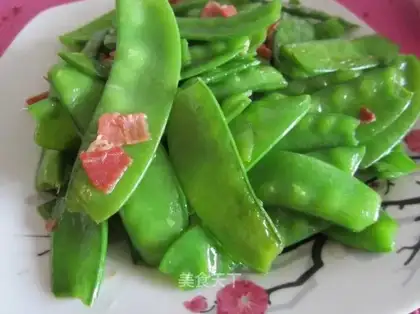 Garlic ham and Dutch beans