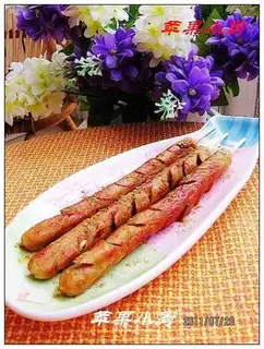 Fried chicken sausage