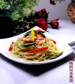 Fried pickle garlic pasta