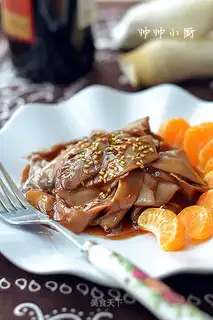 Sesame wine abalone mushrooms