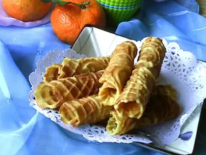 Fry egg rolls