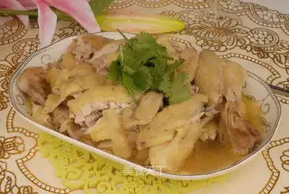 A steamed chicken