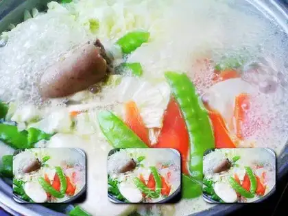 White lamb, hotpot