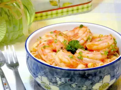 Tomato sauce shrimp